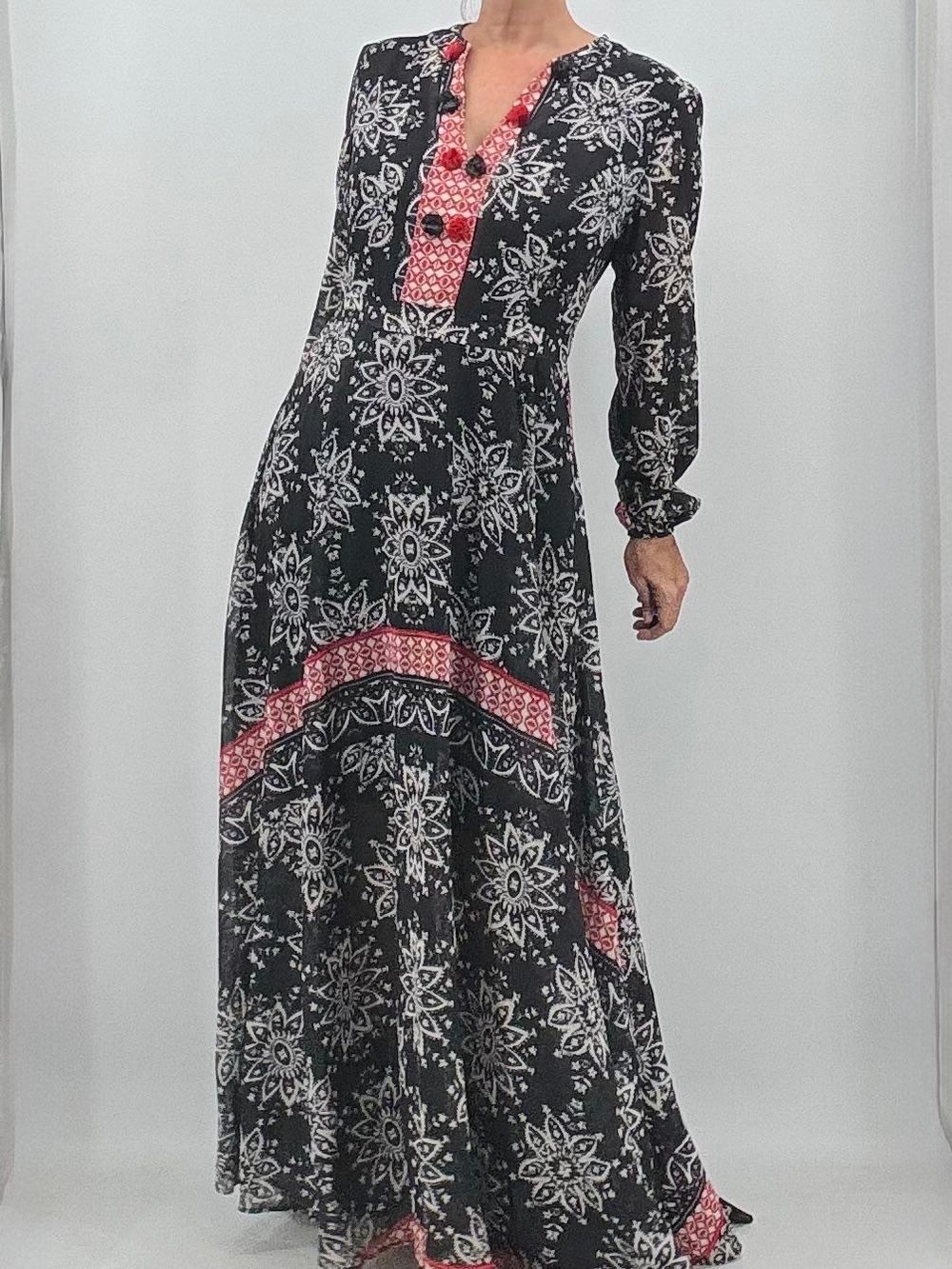 Sheryl Crow Be Myself Retro 70s Boho Hippie Rock & Roll Fairy Feminine Maxi Dres
